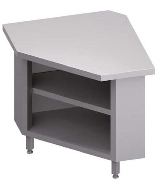 Stalgast binnenhoekmodule 90° "Free Flow" met open onderkast 785x785x880 mm RVS deksel, FF07127
