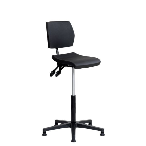 SOFAME werkstoel ERGOSLIM met glijders, zithoogte 56-82 cm, met zitdiepteverstelling, polyamide onderstel, W050100024
