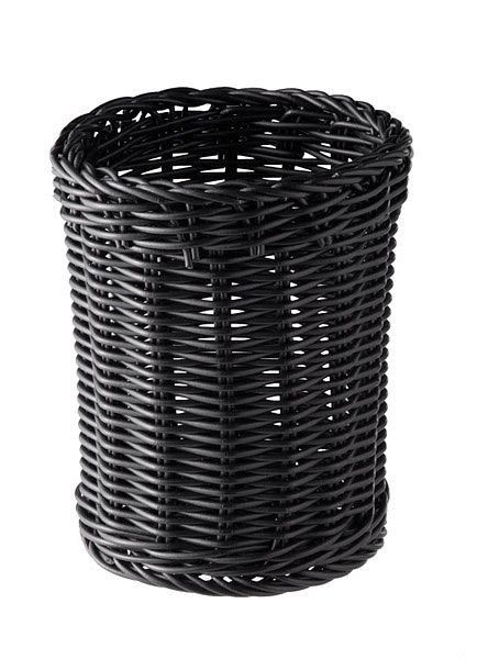 APS bestekmand -ECONOMIC-, Ø 12 cm, hoogte: 15 cm, polypropyleen, zwart, 40007