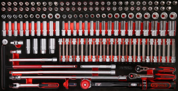 KS Tools PERFORMANCEplus gereedschapset 165-delig 3/8' dopsleutel, 813.0165