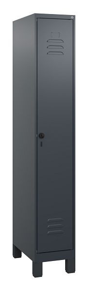 C+P Umkleidespind Classic PLUS, Füße, 1800x300x500mm, 7016/7016, Drehriegel, 0800107-10 S10012