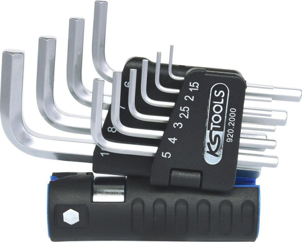 KS Tools 3 in 1 inbussleutelset, 10 stuks kort, 920.2000