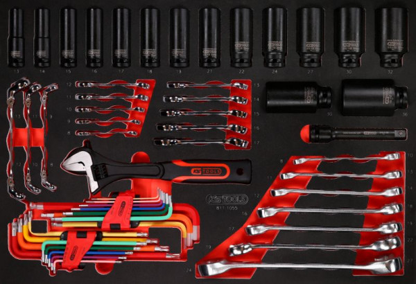 KS Tools PERFORMANCEplus gereedschapset 55-delige sleutels en slagdoppen, 811.1055