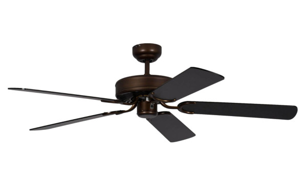 Pepeo Deckenventilator Potkuri Aged Bronze / Schwarz 132 cm mit Zugkette, 1335201232v2