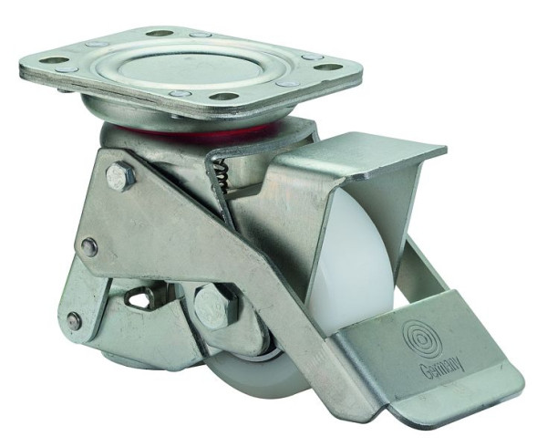 BS-rollen hefrol met rem, wielbreedte 40 mm, wiel-Ø 75 mm, draagvermogen 350 kg, loopvlak/wiellichaam kunststof, kogellagers, W120.B15.075