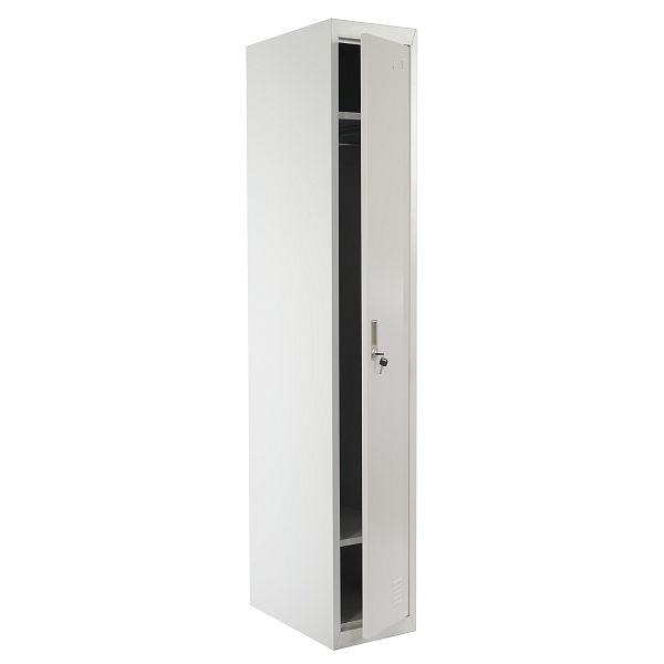 Mendler locker Boston T163, kledingkast, kledinglocker, metaal 180x30x50cm volgens ASR A4.1, grijs, 34557