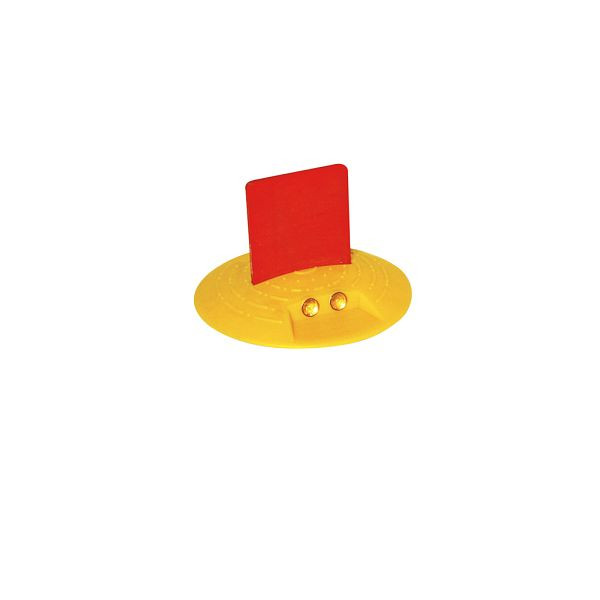 Schakemarkeringsknop, Ø 120 mm met vlag, met twee reflexlenzen aan beide zijden, 39111F