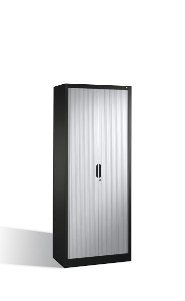 C+P rolluikkast Omnispace, H1980xB800xD420mm, kleur: zwartgrijs/lichtgrijs, verzonken greep, 5 niveaus, 3201-00 S10130