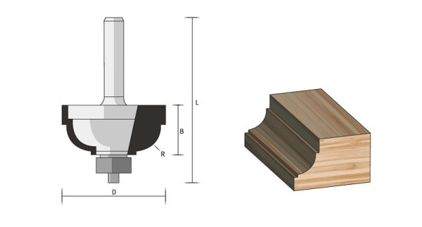 Famag HM filetfrees, schacht Ø: 8 mm, 3139.828.00