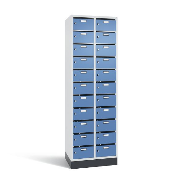 C+P Verteilerschrank 22 Fächer, H1950xB620xT490 mm, Grau/Fernblau, 8170-211 S10245