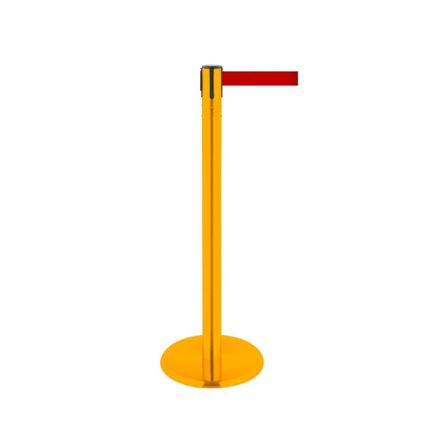 Stein HGS HGS personengeleidingssysteem -P-Line 360-, metaal, geel gecoat, rood, met veiligheidsslot (zelfontgrendelend), riemlengte: 2,3 m, 40011-0103