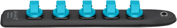 Hazet SmartRail, vierkant, hol 12,5 mm (1/2 inch), magnetische onderkant, met 5x 1/2" vierkante doppen, 900SR-5