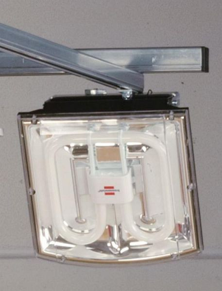 KLW spot 38 watt met voet en deksel, 274 x 282 x 83 mm, met aansluitkabel, AB-LK-S300A-1x38