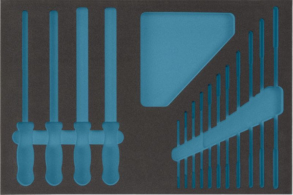 Hazet 2-componenten zachtschuim inlay, voor 163-55/15, afmetingen / lengte: 519 mm x 342 mm, 163-55L
