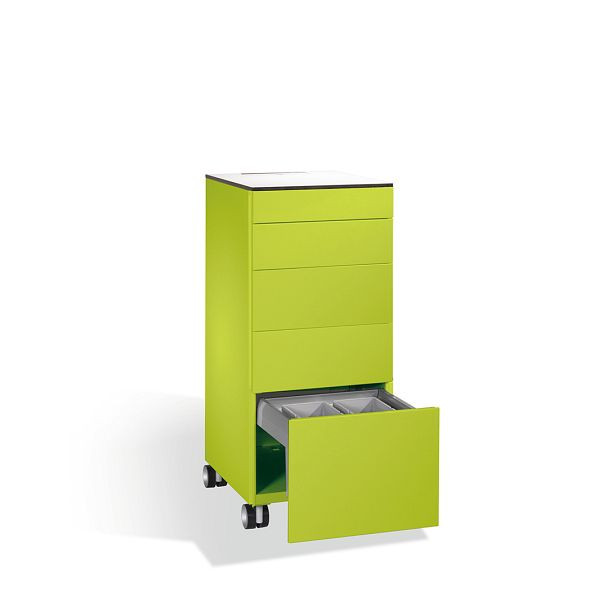 C+P Horeca-Caddy Asisto, H1157xB500xD600mm, kleur: Viriding groen / Viriding groen, stuur, 54780-150 S10024