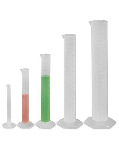 DENIOS maatcilinder van PP, hoge vorm, klasse, voedselveilig, 2000 ml, 281-904