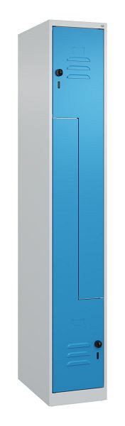 C+P Z-Spind Classic PLUS, 2 Abteile, 1850x300x500mm, 7035/5012, Drehriegel, 080003-102 S10019