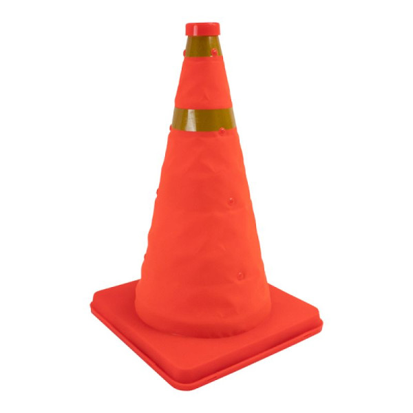 Stein HGS HGS opvouwbare verkeerskegel -Cone-, hoogte 400 mm, met geïntegreerd zwaailicht, oranjegeel, 28046