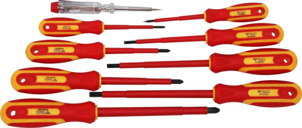 Brilliant Tools VDE schroevendraaierset, 9-delig, gleuf en PH Phillips, BT068010