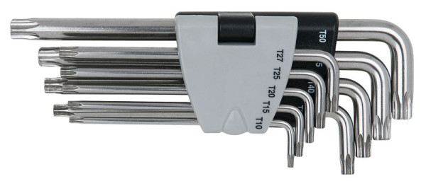 KS Tools RVS Torx stiftsleutel met boring, lang, 9 stuks, 964.0620