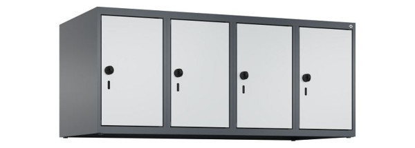 C+P kastopzet Classic PLUS, bovenkast, 7016/7035, veiligheidsdraaisluiting, 500x1200x500mm, 4 vakken, 080090-40 S10013