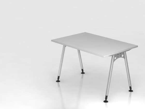 Hammerbacher bureau A-poot 120x80cm, grijs, rechthoekige vorm, VAS12/5/S