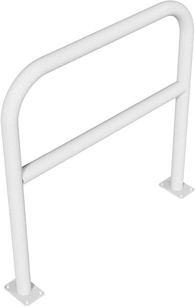 Schakedeflectorbeugel van staalbuis Ø 60 x 2,5 mm breedte: 1000 mm, totale hoogte: 1000 mm met dwarsbalk, thermisch verzinkt voor pluggen, 465_62