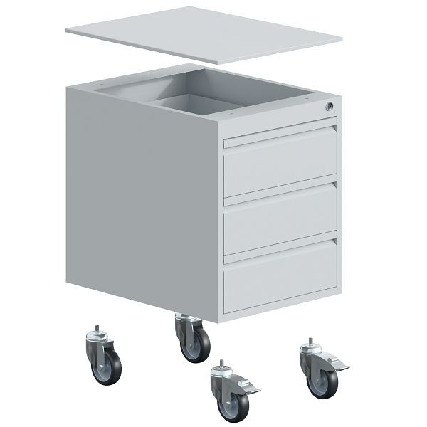 SOFAME mobiliteitsset voor hangblokken met 3 of 5 laden, lichtgrijs RAL 7035, W010090100GC