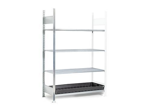 DENIOS Gefahrstoffregal GKG 1340-V pro, verzinkt Gitterroste, 1312 x 437 x 2000, Anbaufeld, 273905