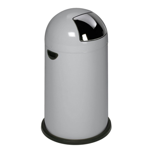 Stein HGS HGS afvalbak -Cubo Tadeo-, zonder voetpedaal/zilver, inhoud: 37 liter, 16429