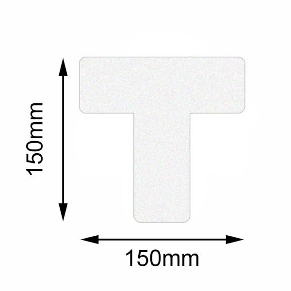 Mehlhose vloermarkering Safety wit T-stuk 150x150mm, VE: 10 stuks, KSET1V10
