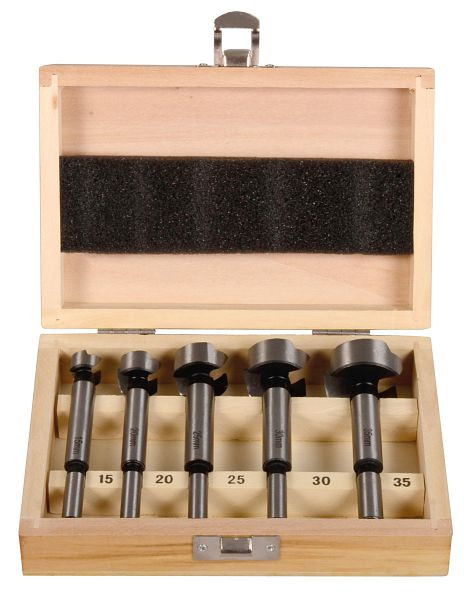 Projahn Forstner bitcassette 5 stuks 15/20/25 / 30/35 mm ECO, niet getand, 33001-1