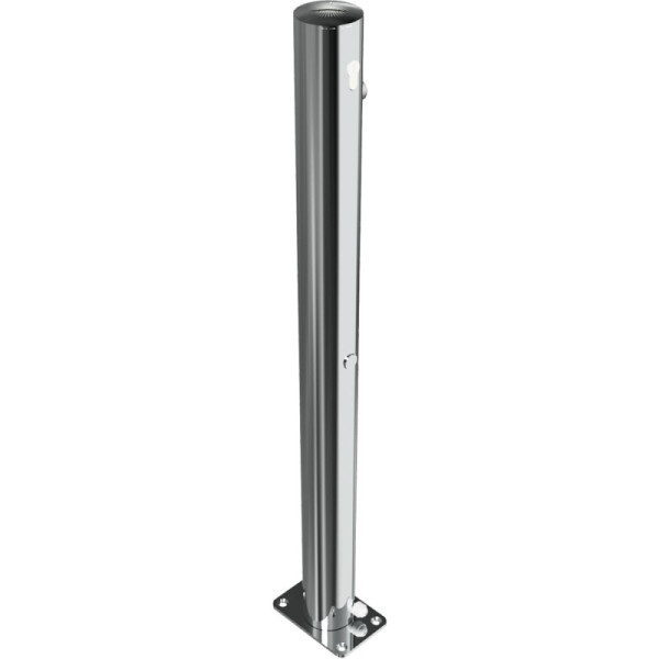 Stone HGS afzetpaal -Bollard-, voor deuvels, profielcilinderslot met verschillende sleutels, bovensluiting, geen oogjes, diameter: Ø 76 mm, 4072uz