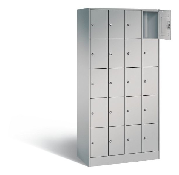 C+P lockerkast serie 8070, H1950xB900xD480mm, kleur: wit aluminium, 80700-40 S10066