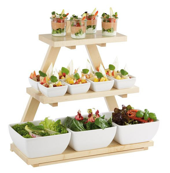 APS buffetframe -TRIANGLE-, 53 x 21 cm, hoogte: 50 cm, massief esdoorn, 13966