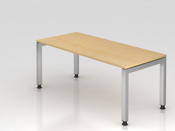 Hammerbacher bureau U-voet vierkant 180x80cm esdoorn, rechthoekige vorm, zwevend blad, VJS19/3/S