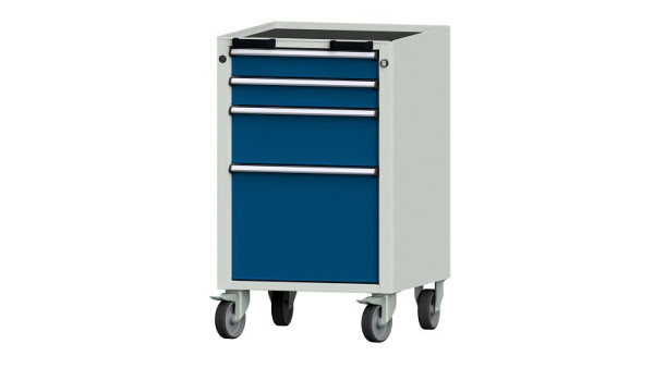 ANKE werkbanken, verrijdbare bak, model 72 V, 570 x 615 x 930 mm, RAL 7035/5010, kuip, 450.254