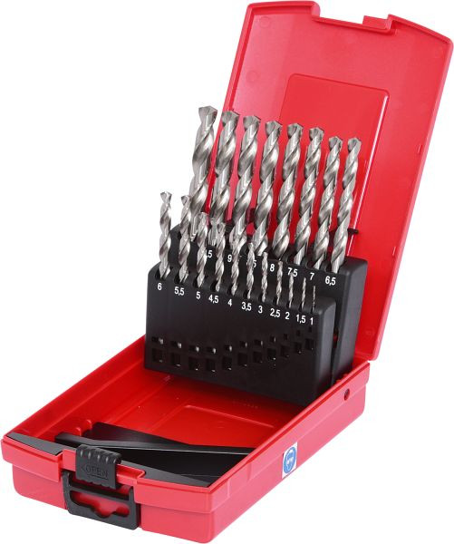 KS Tools HSS-G spiraalborenset, kunststof cassette, 19-delig 1-10mm, 330.2620