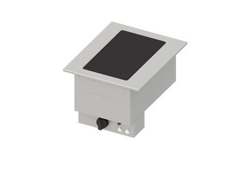 Stalgast glaskeramische kookplaat "Drop-In" 1xGN 1/1 505x620x390 mm RVS deksel, DI05108