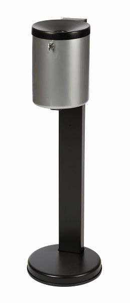 TKG staande asbak RONDO MAXI afsluitbaar nieuwzilver, 350073