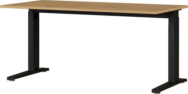 GERMANIA bureau 4240 mechanisch in hoogte verstelbaar zwart / kleinzoon eiken imitatie, 4240-582