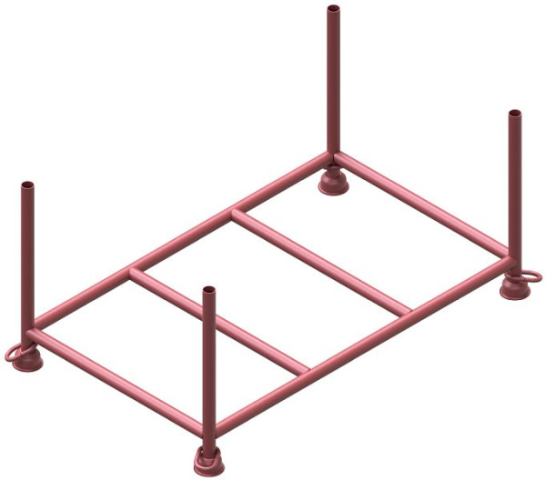 Schake stapelpalletvulling afmetingen: 1,50 mx 0,87 mx 0,60 m standpijpen, met gesloten ogen, 50200-0