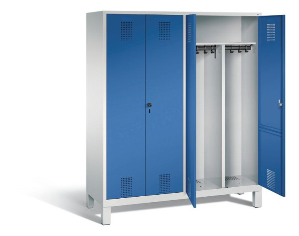 C+P zwart wit kastje Evolo, H1850xW1590xD500mm, kleur: lichtgrijs / gentiaanblauw, 48012-42 S10035