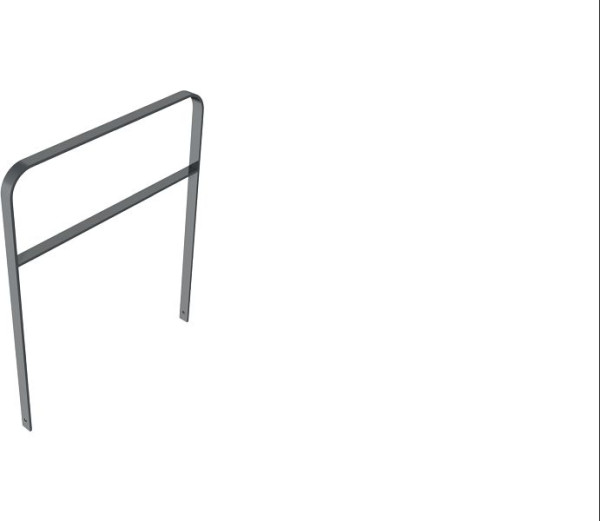 Schake platte stalen beugel 50x12mm, gebogen uitvoering, breedte: 1000mm, totale hoogte: 1200mm, met dwarsbalk, thermisch verzinkt en gecoat DB 703, 4051_100B