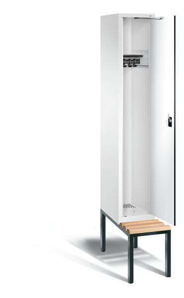 C+P garderobe Evolo, H2090xB320xD815mm, kleur: verkeerswit / decor wit, 48050-10 S10165