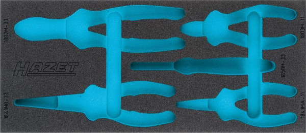 Hazet 2-componenten zachtschuiminleg, voor 163-375/5, afmetingen / lengte: 392 mm x 172 mm Organisatiesysteem maat: 1/3+ (172 x 392 mm), 163-375L