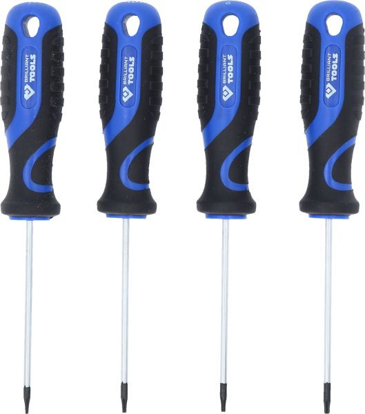 Brilliant Tools 4-delige schroevendraaierset, Torx profiel, BT034004