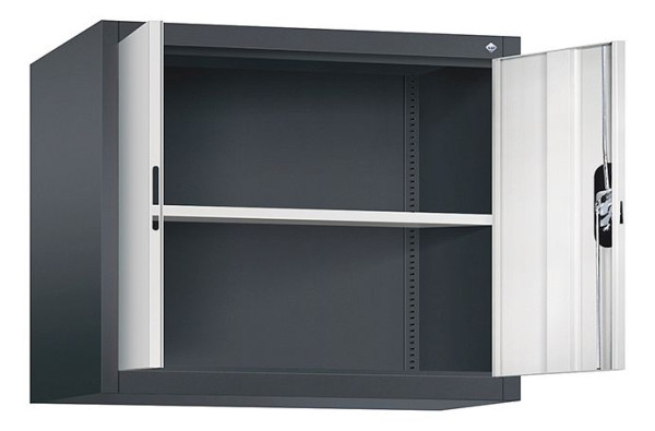C+P bovenkast Acurado, H790xW930xD500mm, kleur: zwartgrijs/lichtgrijs, verzonken handgreep, 9285-000 S10193
