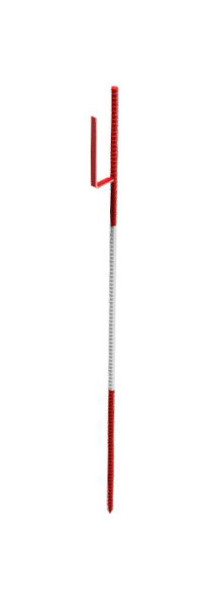 Schake lattenpaal Ø 20 x 1400mm, met 1 lattenhouder, rood/wit gelakt, 302214RH1