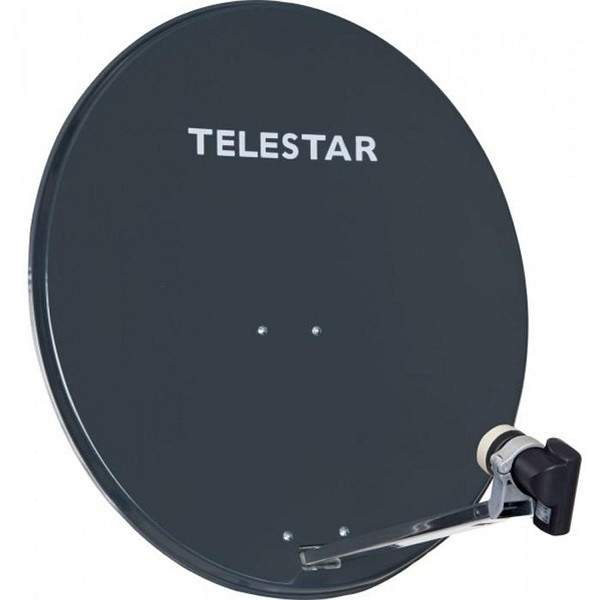 TELESTAR DIGIRAPID 80 A leigrijs aluminium satellietantenne incl.SKYSINGLE HC LNB voor 1 deelnemer, 5109731-AG